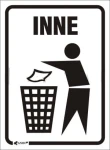 Naklejka na kosz do segregacji INNE czarna/biała