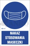 Oznaczenie NAKAZ STOSOWANIA MASECZKI  PVC/Folia samoprzylepna 
