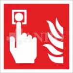 Znak ALARM POŻAROWY PS fotoluminescencyjna 15x15