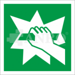 Znak STŁUC ABY UZYSKAĆ DOSTĘP FS/ PS z nadrukiem fotoluminescencyjnym 15x15