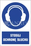 Znak STOSUJ OCHRONĘ SŁUCHU FS/ PVC 20x30