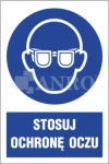 Znak STOSUJ OCHRONĘ OCZU FS/ PVC 20x30
