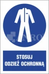 Znak STOSUJ ODZIEŻ OCHRONNĄ FS/ PVC 20x30 