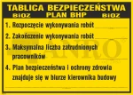Znak TABLICA BEZPIECZEŃSTWA PLAN BHP 70x50/ 70x90 BiOZ