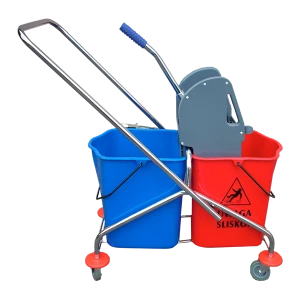 Wózek sprzątający dwuwiaderkowy 2 x 23l z prasą