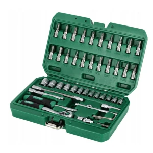 PREZENTOWY ZESTAW KLUCZY NASADOWYCH OPAKOWANIE BMC, 48 ELEMENTÓW 1/4”, GRZECHOTKA 90T STALCO S-54020