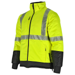 KURTKA OCIEPLANA OSTRZEGAWCZA DWUSTRONNA  PRZECIWDESZCZOWA  MĘSKA REVERS J 2IN1 ŻÓŁTY  STALCO PERFECT 