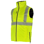 KAMIZELKA OCIEPLANA OSTRZEGAWCZA DWUSTRONNA  REVERS V 2IN1 ŻÓŁTA STALCO PERFECT