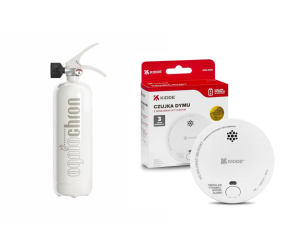 DOMOWY ZESTAW BEZPIECZEŃSTWA- URZĄDZENIE GAŚNICZE + CZUJNIK DYMU
