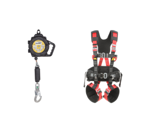 ZESTAW  DO PRACY NA WYSOKOŚCI- URZĄDZENIE SAMOHAMOWNE 250HV 10M + SZELKI P81 mX1 PROTEKT