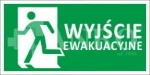  Znak WYJŚCIE EWAKUACYJNE (ŁĄCZONE) LEWE PS fotoluminescencyjna 20x40