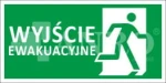 Znak WYJŚCIE EWAKUACYJNE (ŁĄCZONE) PRAWE PS fotoluminescencyjna 20x40