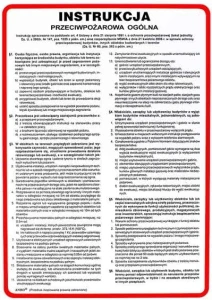 INSTRUKCJA PRZECIWPOŻAROWA OGÓLNA PVC IP002 250x350